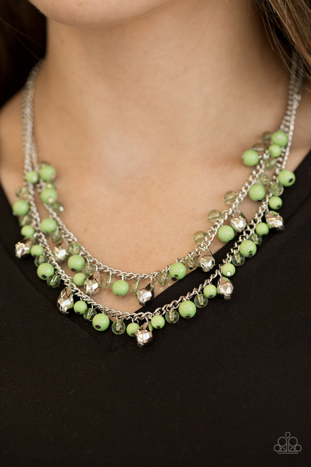 Paparazzi ♥ Mardi Gras Glamour - Green ♥  Necklace