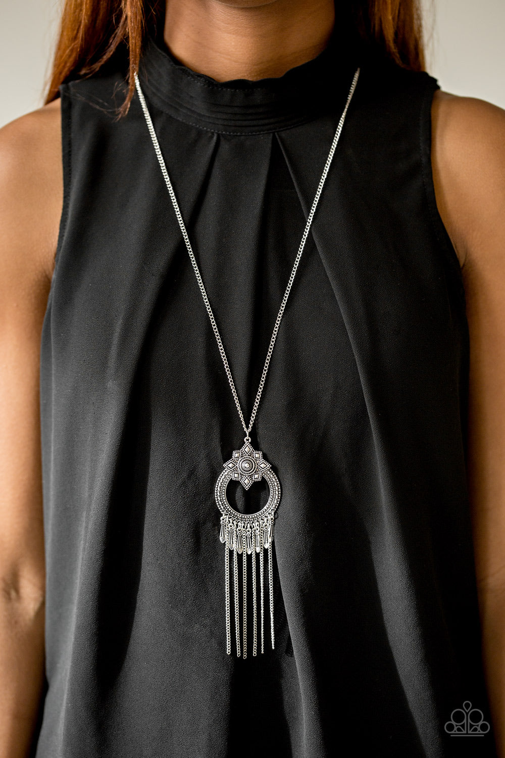 Paparazzi ♥ My Main MANTRA - Silver ♥  Necklace