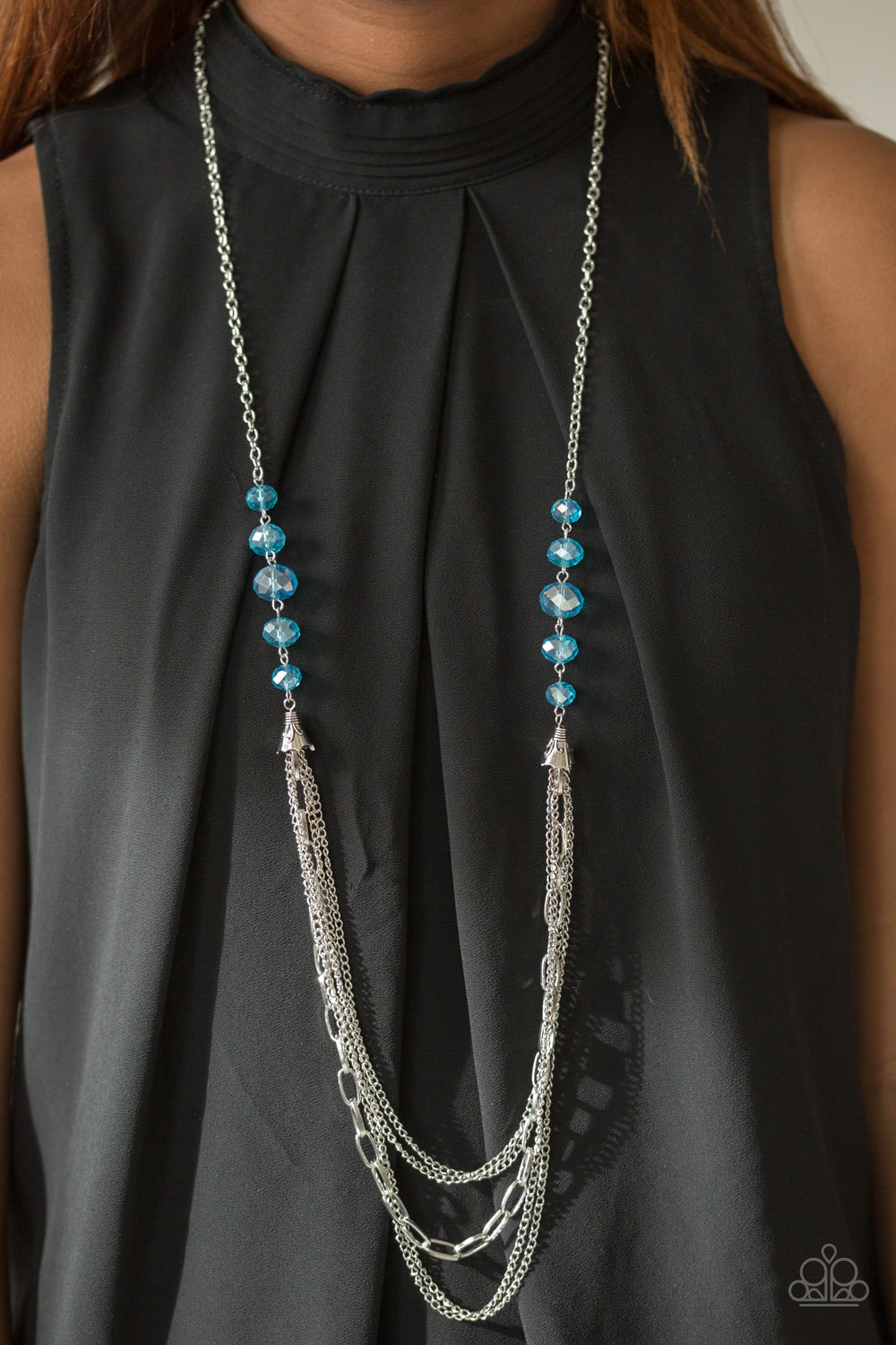 Paparazzi ♥ Turn It Up-Town - Blue ♥  Necklace