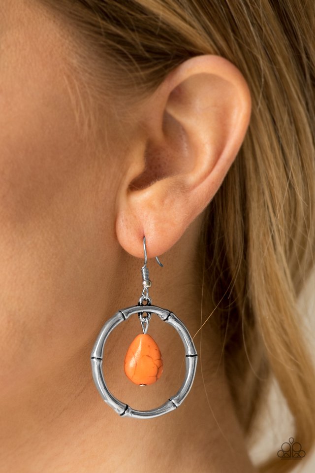 Paparazzi ♥ Stone Style - Orange ♥ Earrings