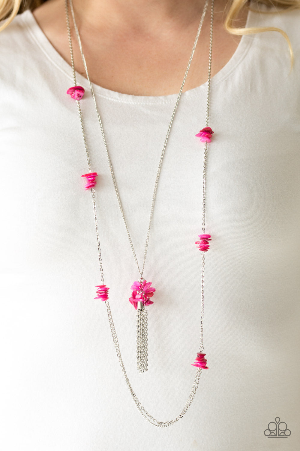 Paparazzi ♥ Cliff Cache - Pink ♥  Necklace