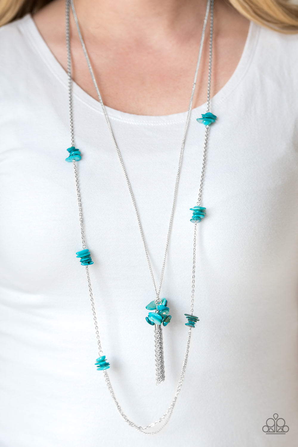Paparazzi ♥ Cliff Cache - Blue ♥  Necklace