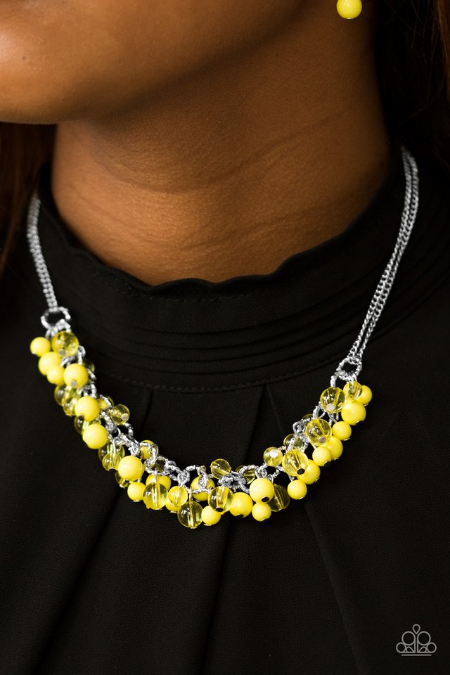 Paparazzi ♥ Boulevard Beauty - Yellow ♥ Necklace