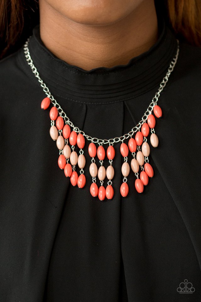 Paparazzi ♥ Delhi Diva - Orange ♥ Necklace