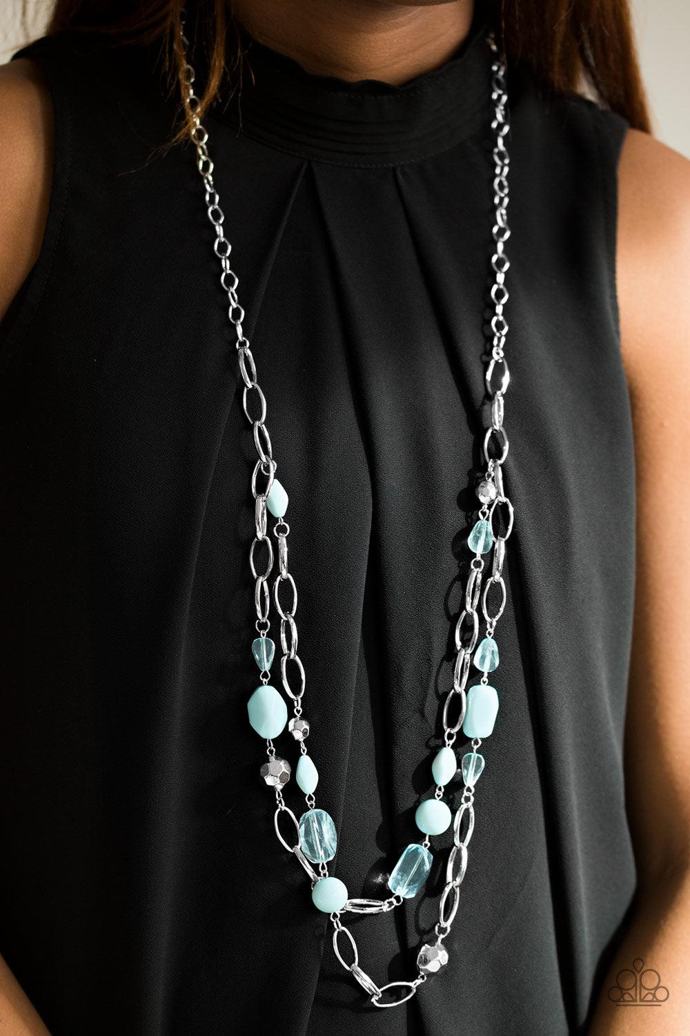 Paparazzi ♥ GLEAM Weaver - Blue ♥  Necklace