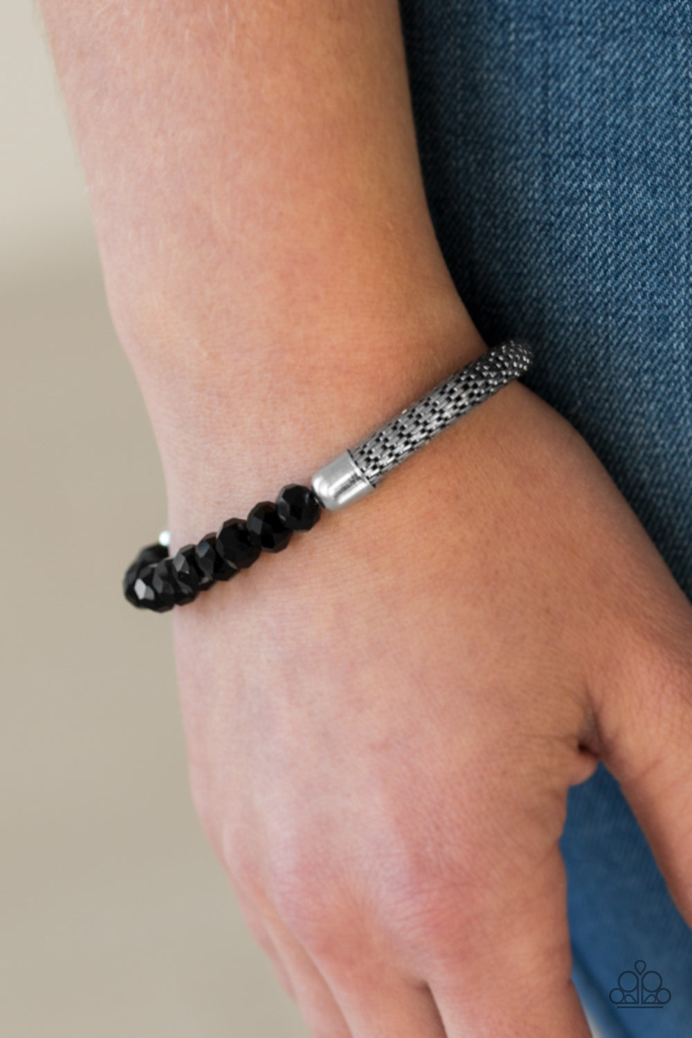 Paparazzi ♥ Glamorously Grunge - Black ♥  Bracelet