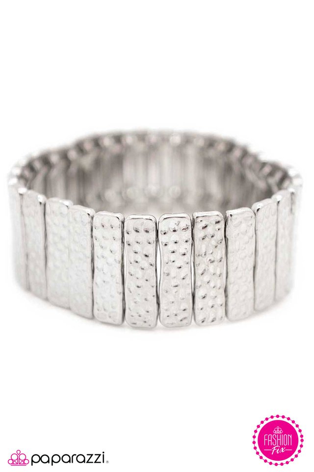 Paparazzi ♥ Up Against the Wall - Silver ♥ Bracelet