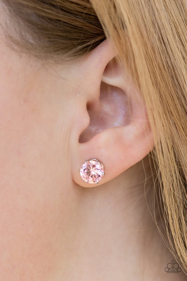 Paparazzi ♥ Greatest Treasure - Pink Post ♥ Post Earrings