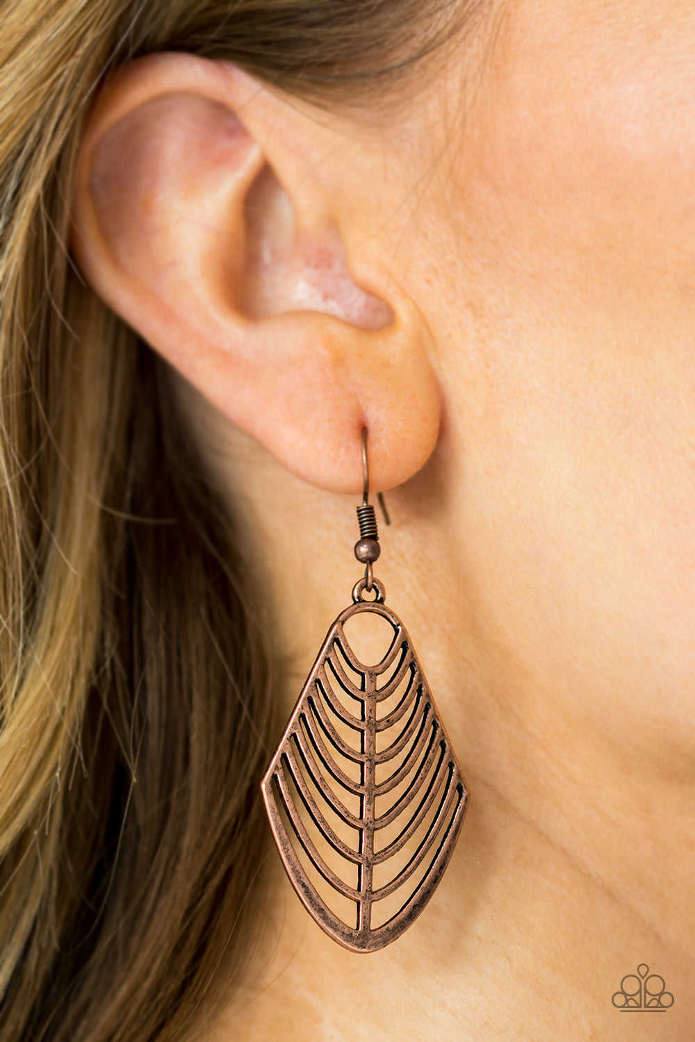 Paparazzi ♥ Right On TRACKER - Copper ♥  Earrings