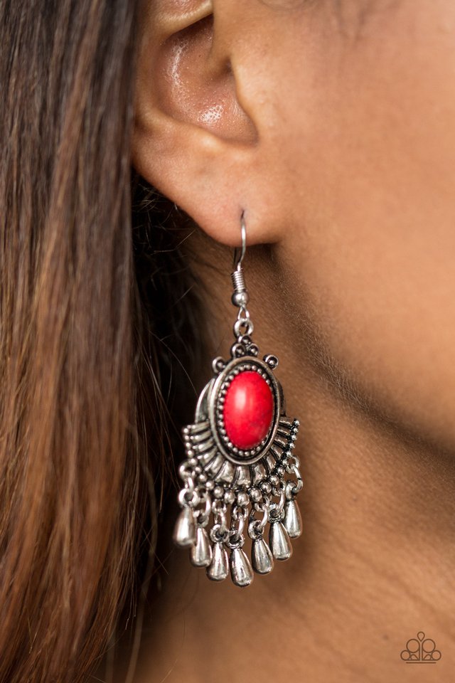 Paparazzi ♥ Onward and Westward - Red ♥ Earrings