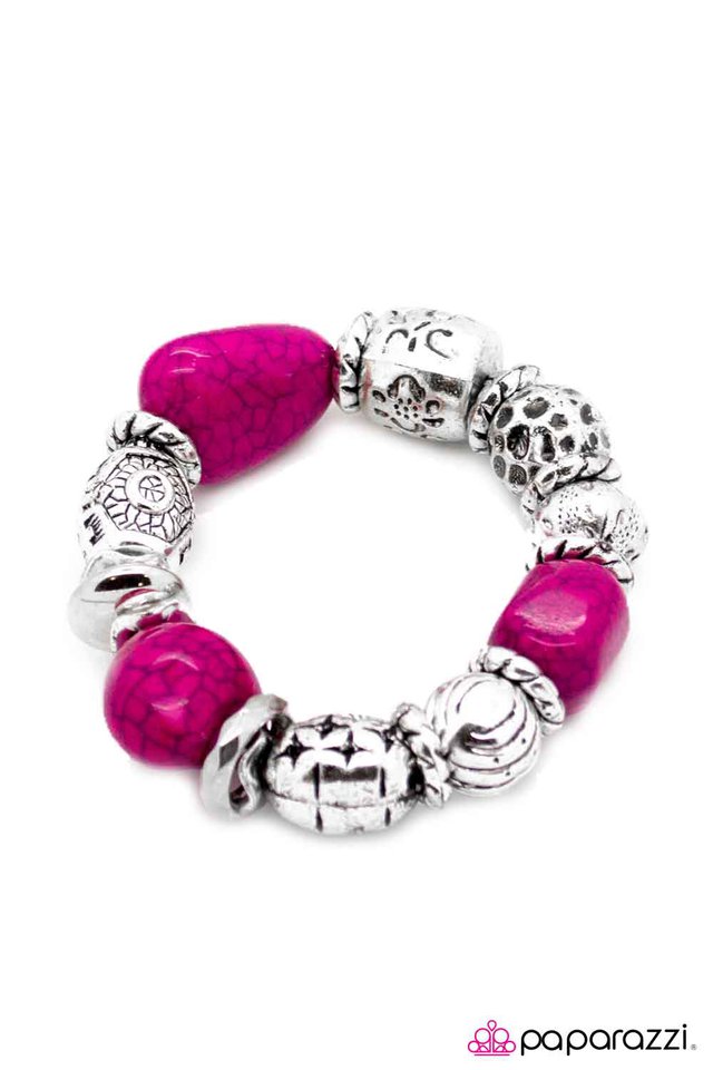 Paparazzi ♥ In Other Words... - Pink ♥ Bracelet