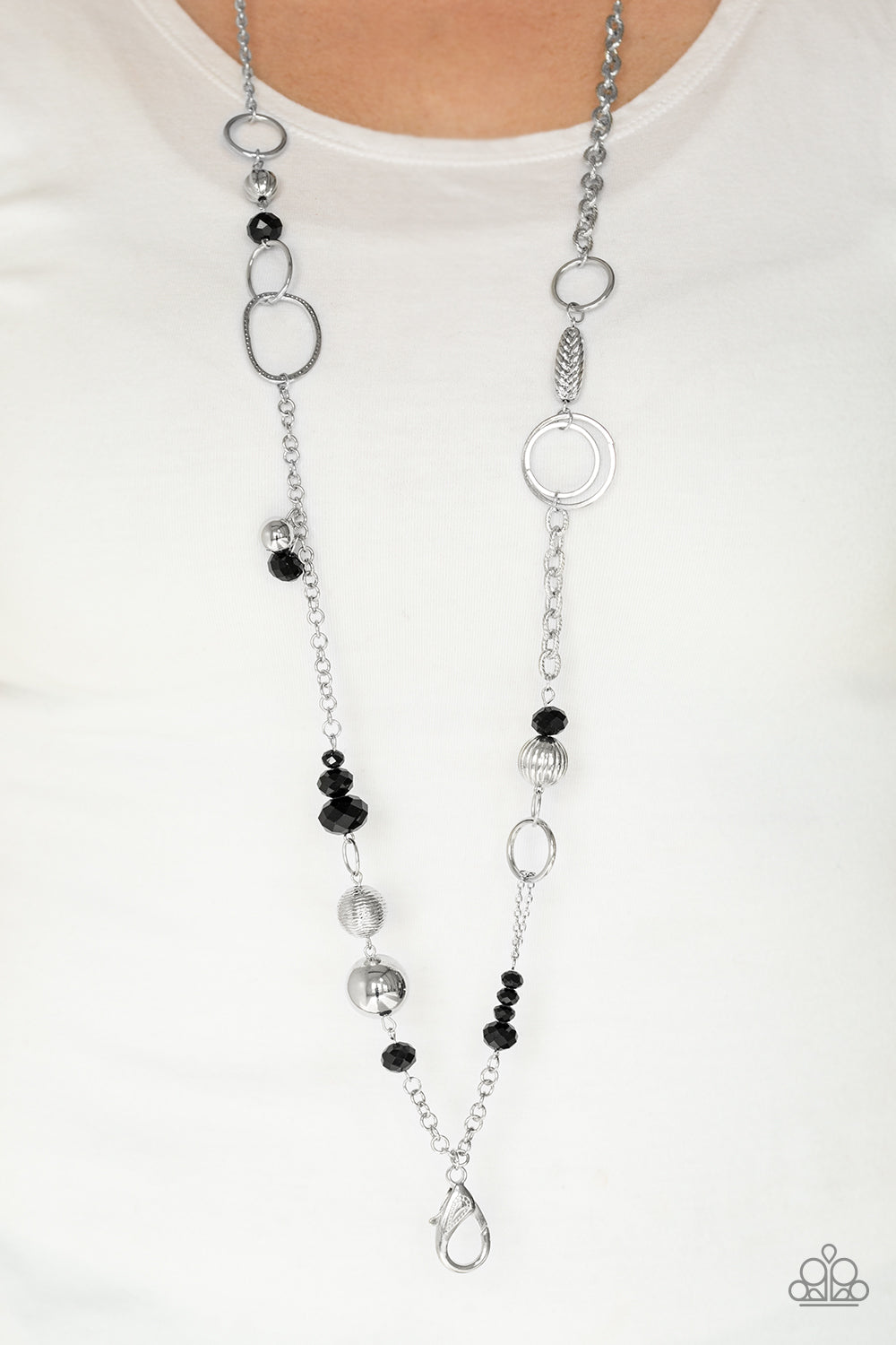 Paparazzi ♥ Too HAUTE To Handle - Black Lanyard ♥  Lanyard