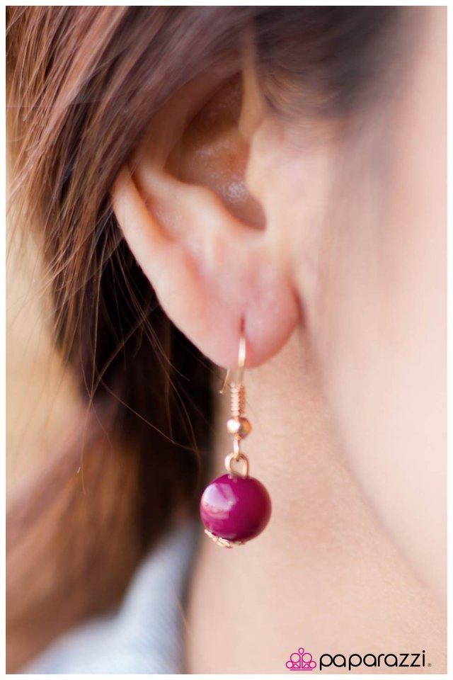 Paparazzi ♥ Drops of Beaujolais - Pink ♥ Necklace