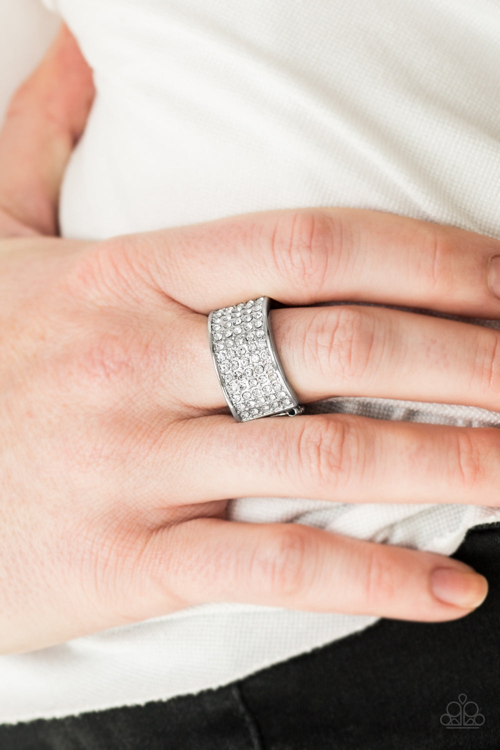Paparazzi ♥ Time Is Money - White ♥  Ring