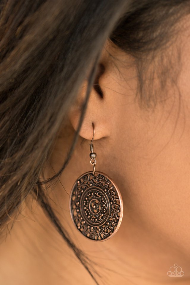 Paparazzi ♥ Say You WHEEL - Copper ♥ Earrings