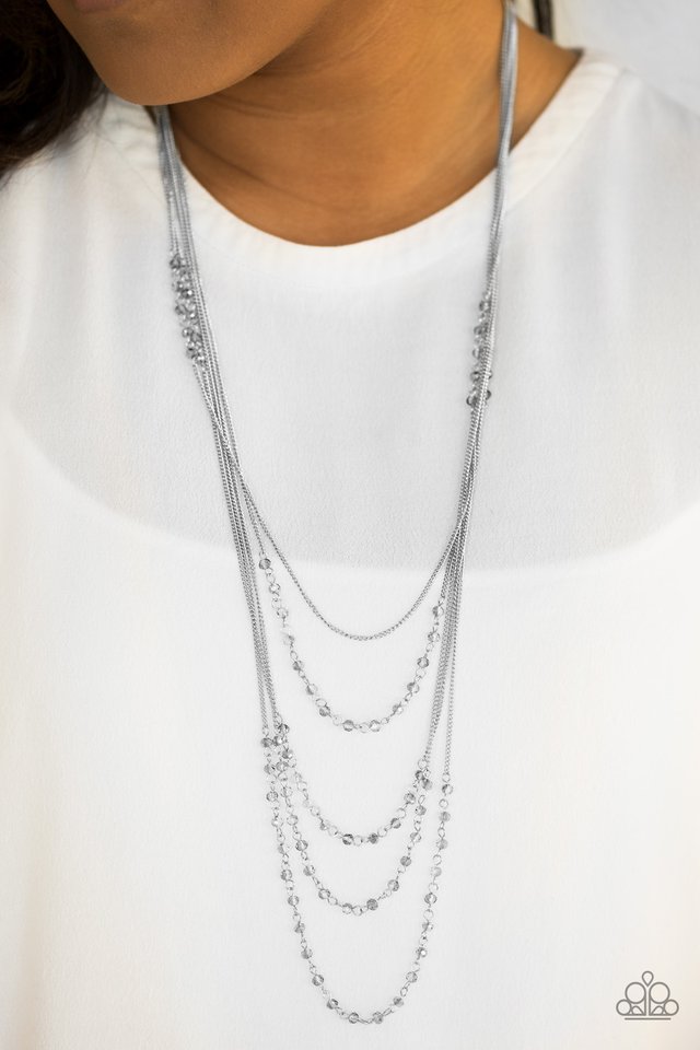 Paparazzi ♥ Glitter Go-Getter - Silver ♥ Necklace