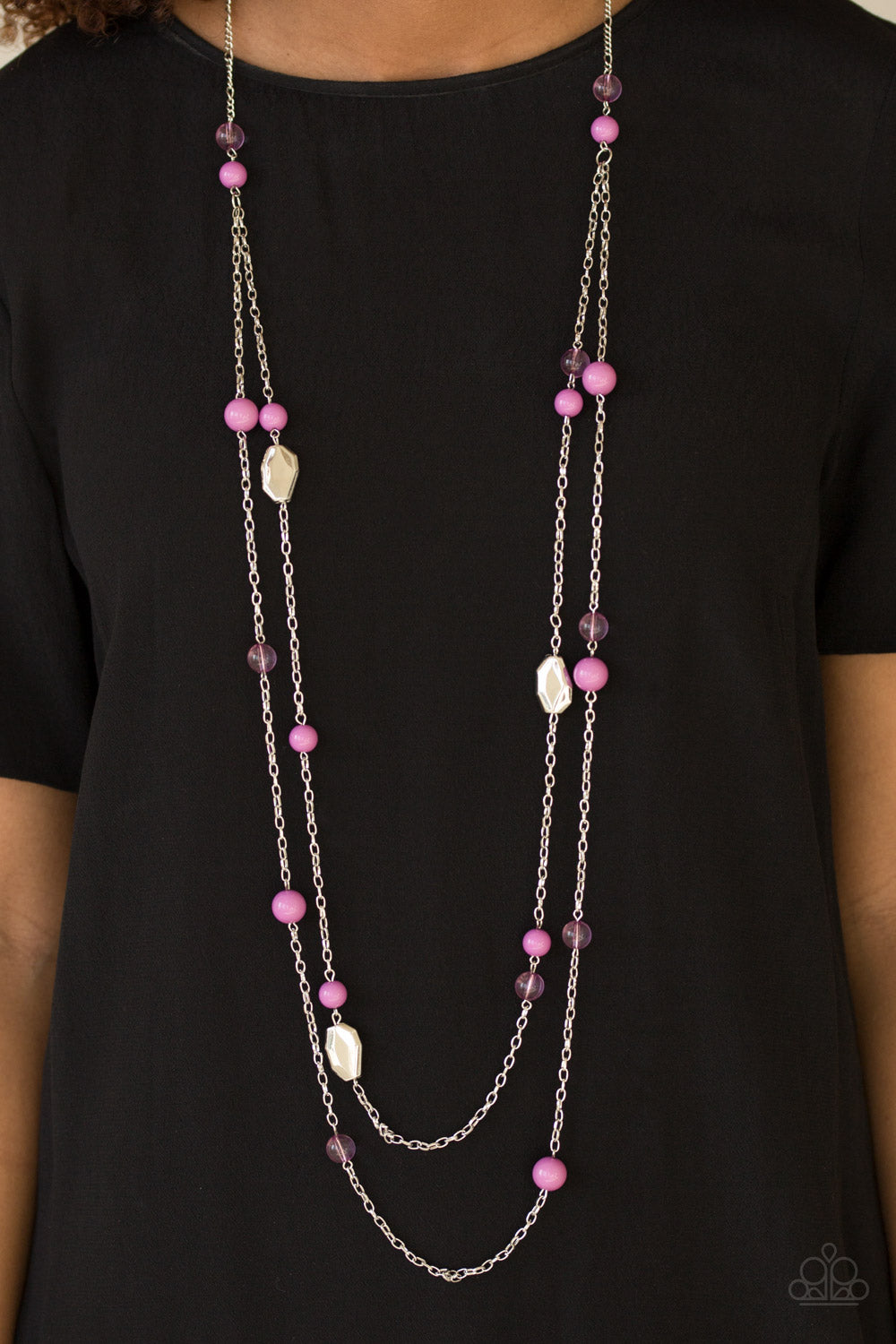 Paparazzi ♥ Hitting A GLOW Point - Purple ♥  Necklace