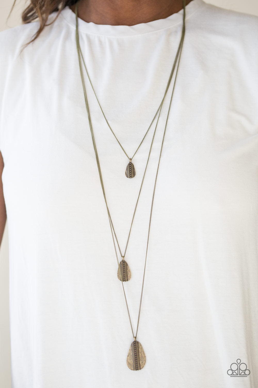 Paparazzi ♥ Sonoran Storm - Brass ♥  Necklace