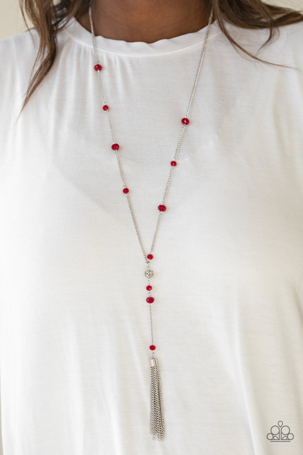 Paparazzi ♥ Out All Night - Red ♥  Necklace