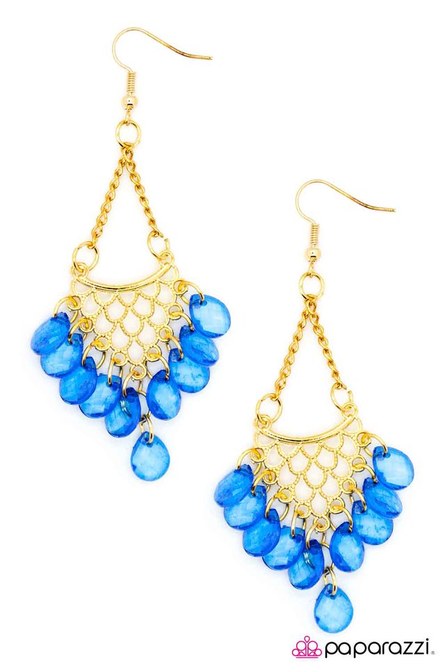 Paparazzi ♥ Long Story Short - Blue ♥ Earrings
