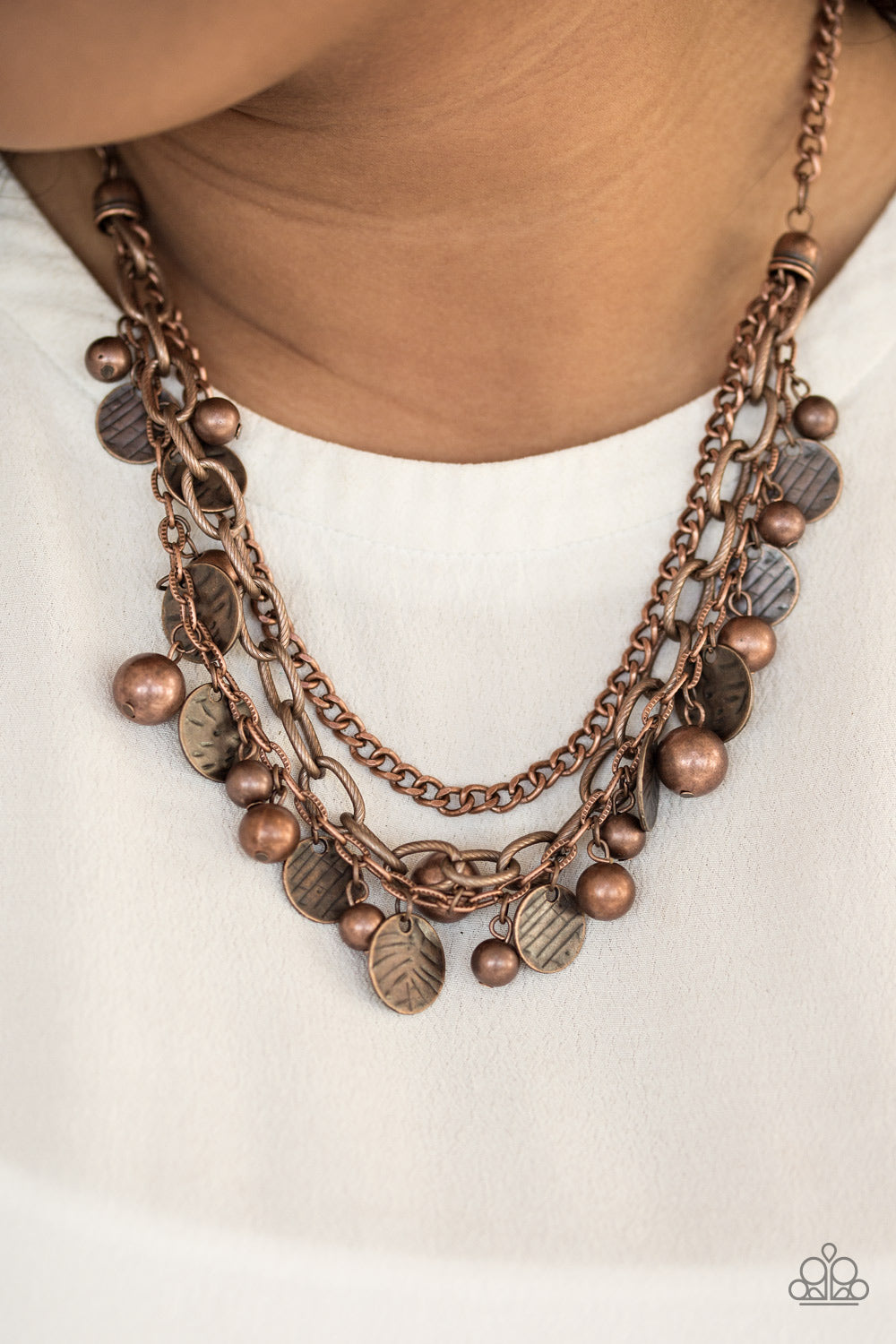 Paparazzi ♥ Cast Away Treasure - Copper ♥  Necklace