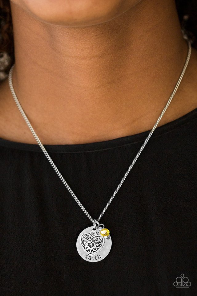 Paparazzi ♥ A Show Of Good Faith - Yellow ♥ Necklace