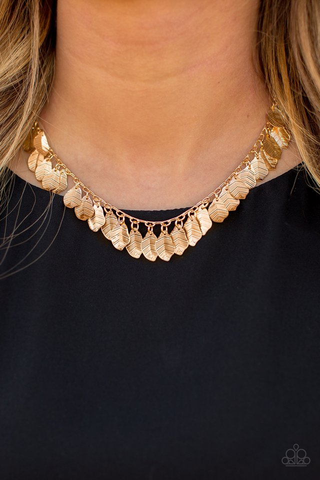 Paparazzi ♥ Sail Across The Sky - Gold ♥ Necklace