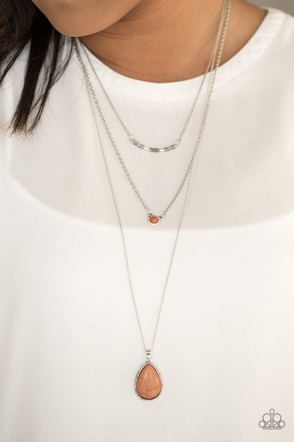 Paparazzi ♥ Stone Streams - Brown ♥  Necklace