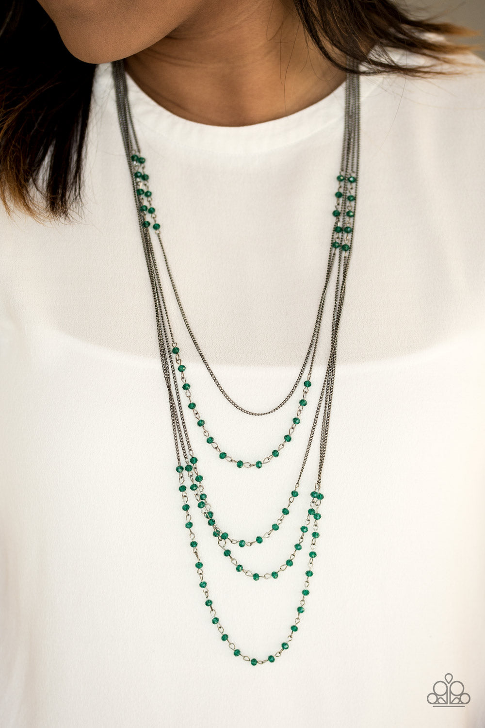Paparazzi ♥ Sprinkled In Starlight - Green ♥  Necklace