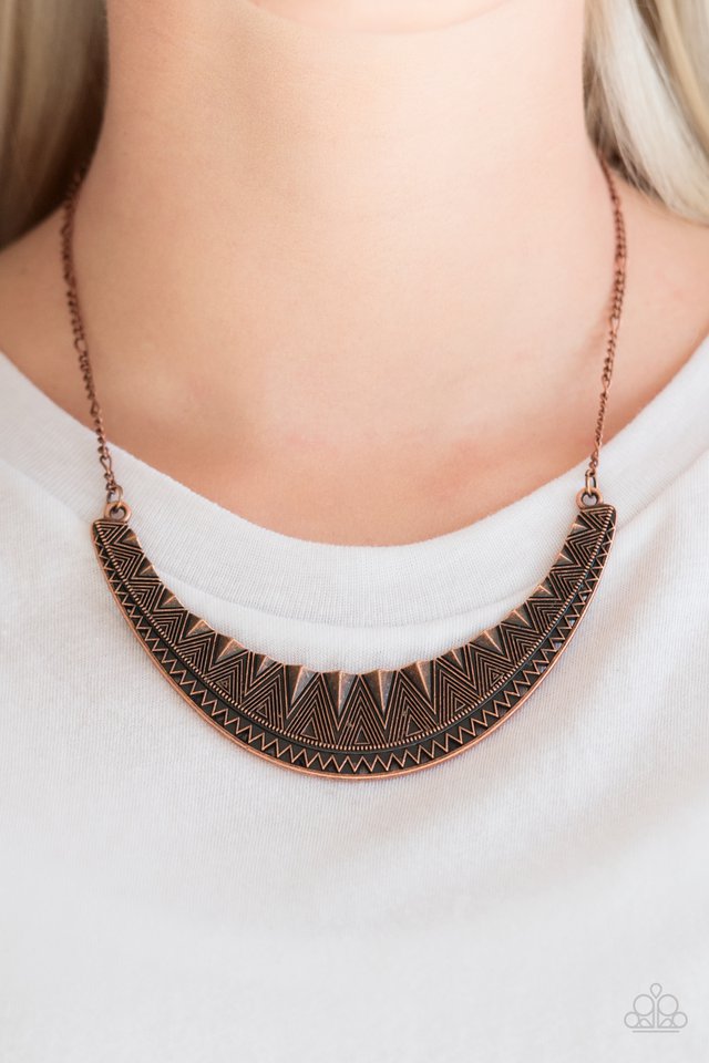 Paparazzi ♥ Thrown To The Lions - Copper ♥ Necklace