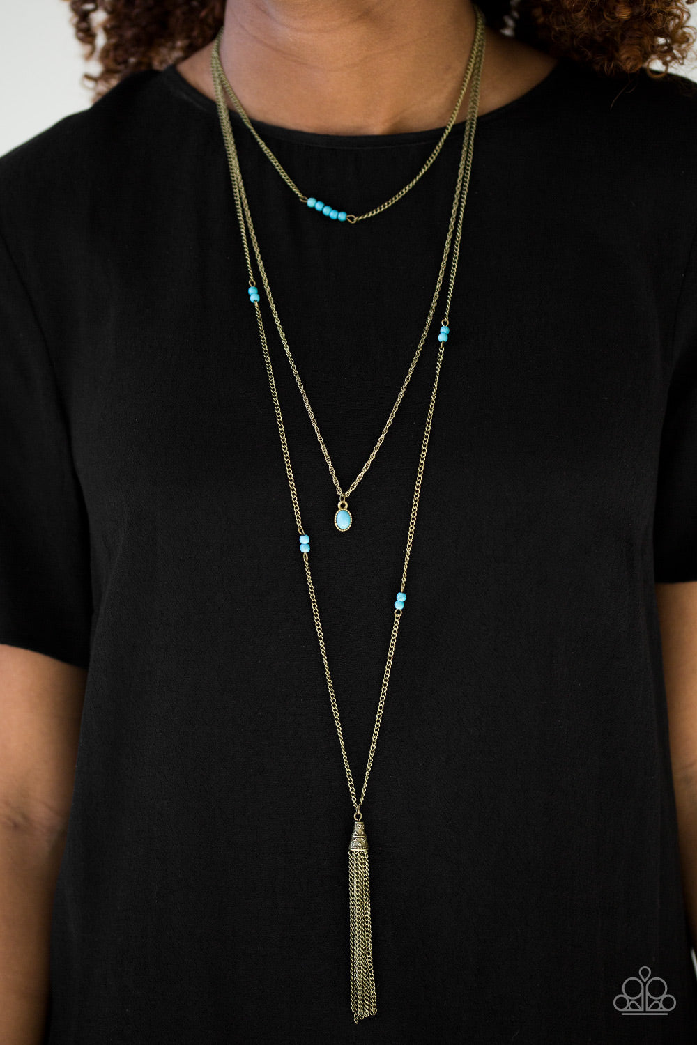 Paparazzi ♥ SANDSTONE Castles - Brass ♥  Necklace