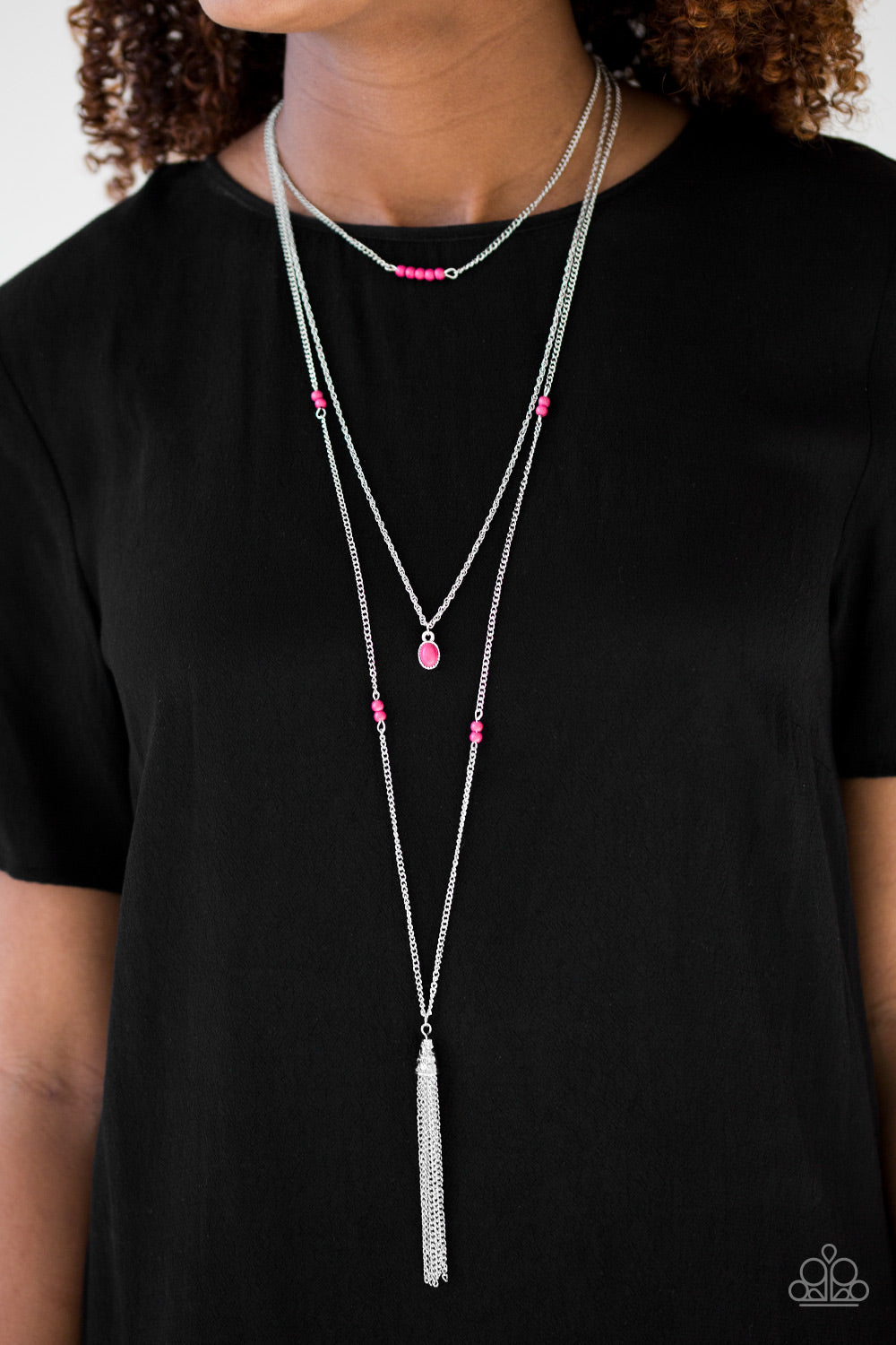 Paparazzi ♥ SANDSTONE Castles - Pink ♥  Necklace