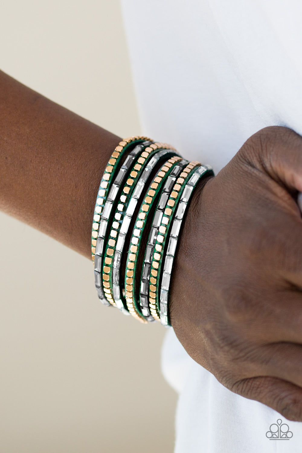 Paparazzi ♥ This Time With Attitude - Green ♥  Bracelet