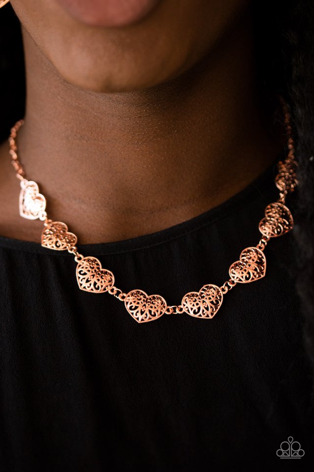 Paparazzi ♥ Easy To Adore - Copper ♥ Necklace
