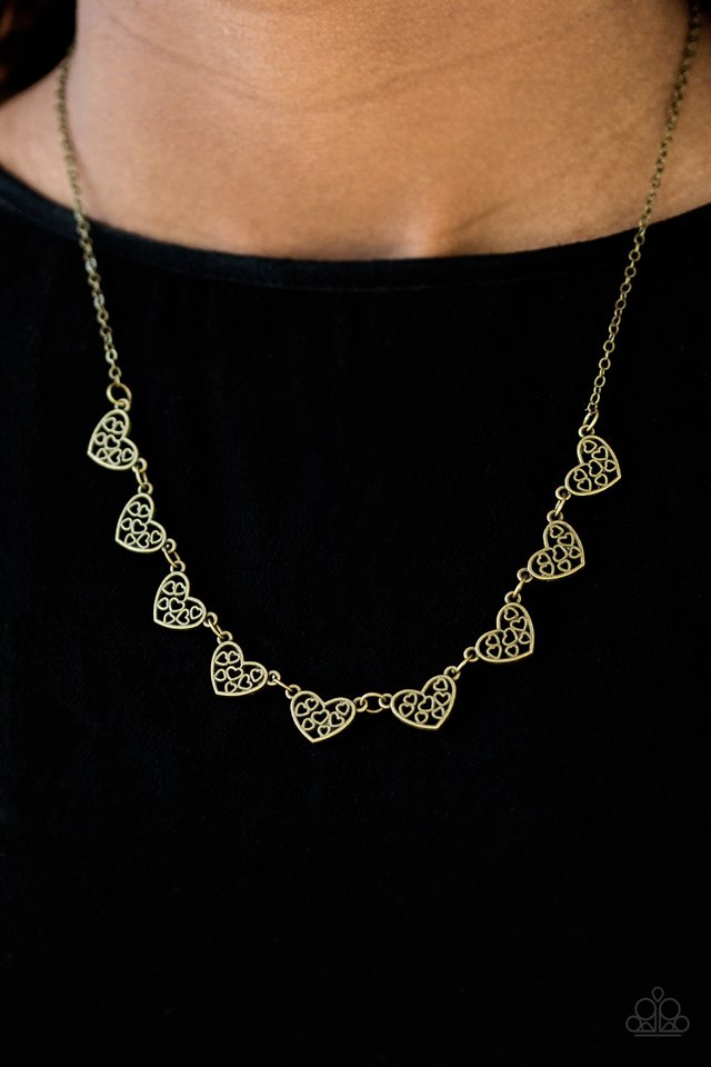 Paparazzi ♥ Love and Devotion - Brass ♥ Necklace