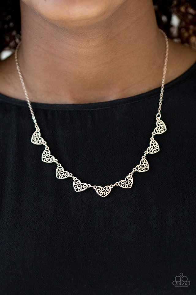 Paparazzi ♥ Love and Devotion - Rose Gold ♥ Necklace