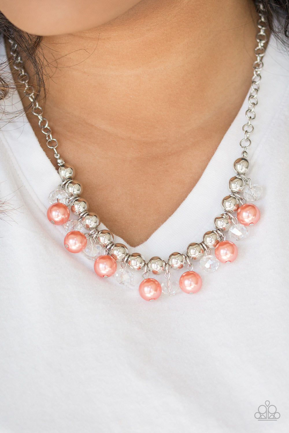 Paparazzi ♥ Power Trip - Orange ♥  Necklace