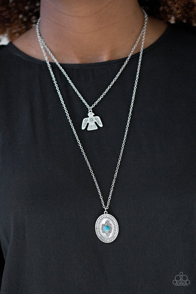 Paparazzi ♥ Desert Eagle - Blue ♥ Necklace