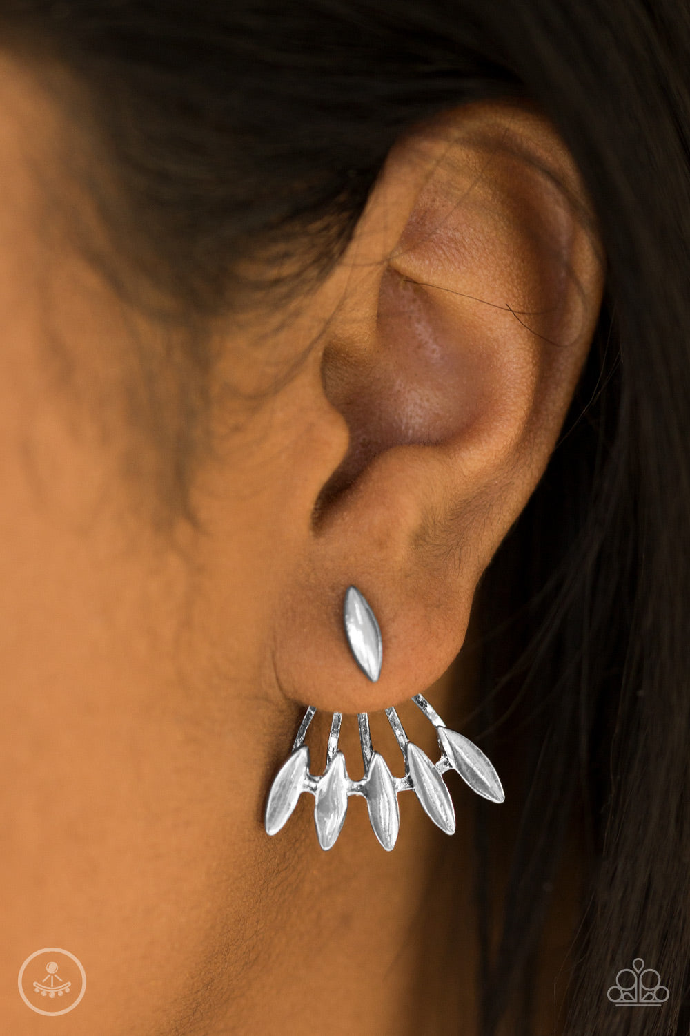 Paparazzi ♥ Radically Rebel - Silver ♥  Post Earrings