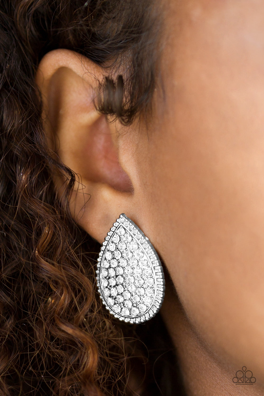 Paparazzi ♥ A Run For Their Money - White Post ♥  Post Earrings