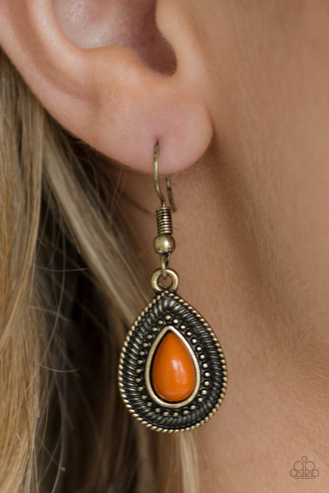 Paparazzi ♥ Country Dusk - Orange ♥ Earrings