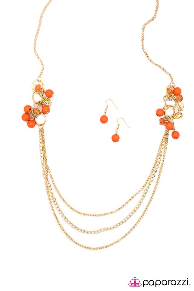 Paparazzi ♥ Lifting My Spirits - Orange ♥ Necklace