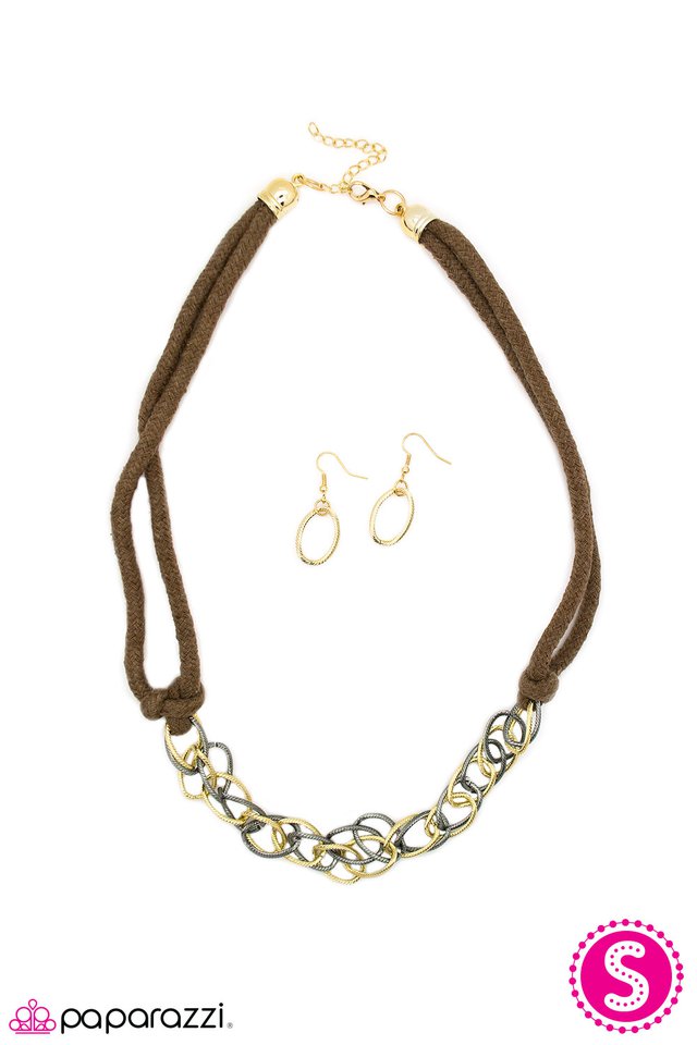 Paparazzi ♥ Industrial By Design - Brown ♥ Necklace