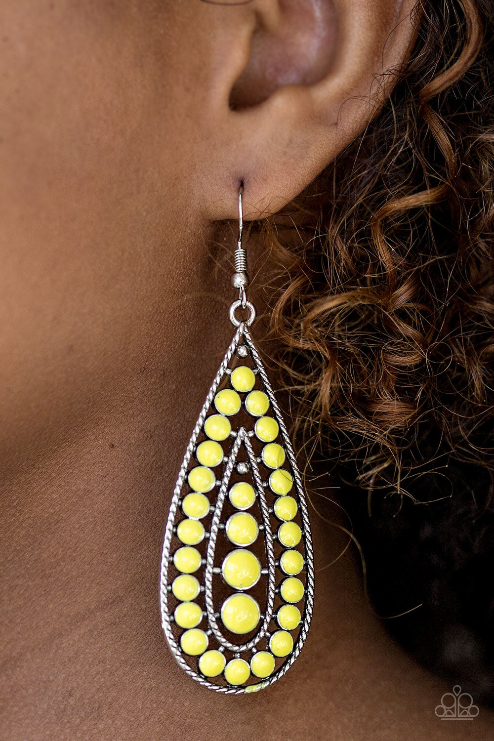 Paparazzi ♥ Rio Rumba - Yellow ♥  Earrings