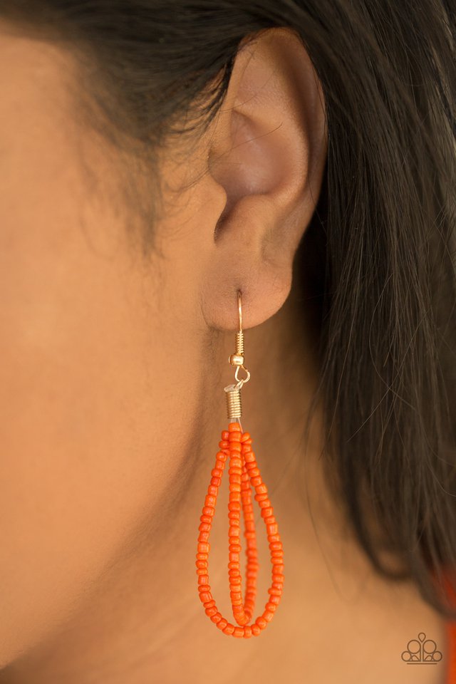 Paparazzi ♥ Living The GLEAM 2 - Orange ♥ Necklace