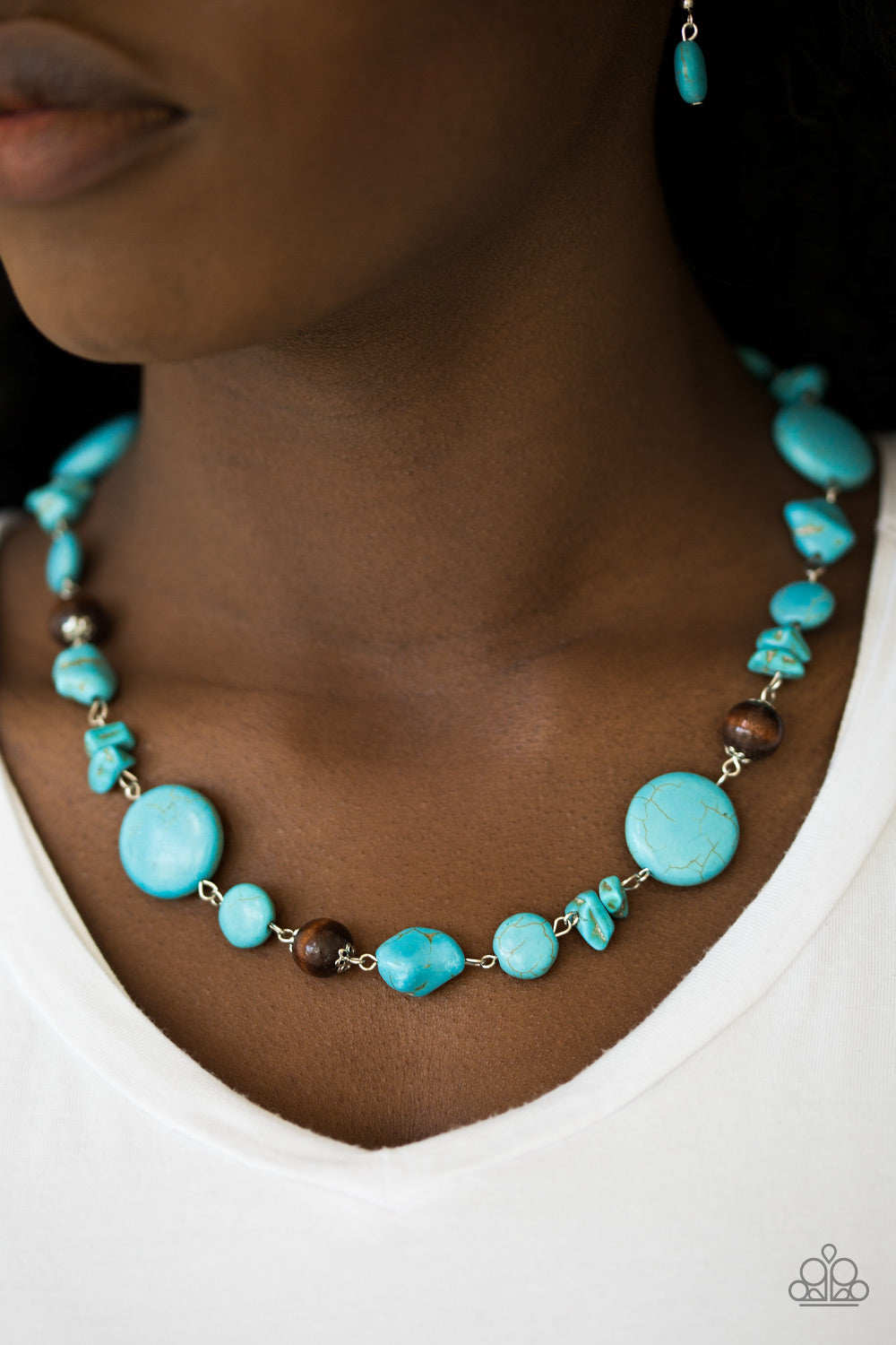 Paparazzi ♥ Canyon Collection - Blue ♥  Necklace