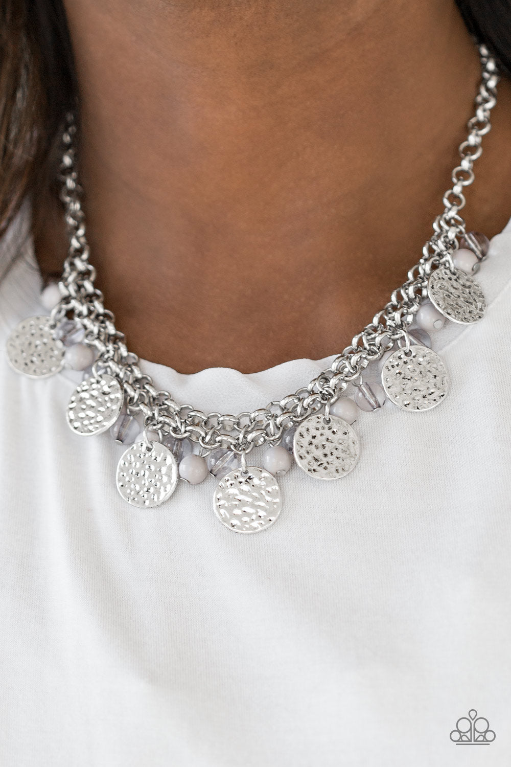 Paparazzi ♥ Beachfront Babe - Silver ♥  Necklace