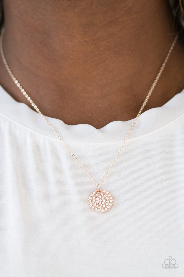 Paparazzi ♥ Make Today Glitter - Rose Gold ♥ Necklace