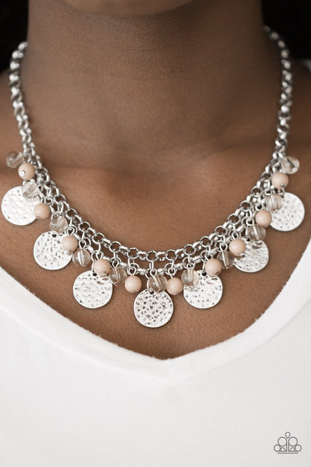Paparazzi ♥ Beachfront Babe - Brown ♥ Necklace