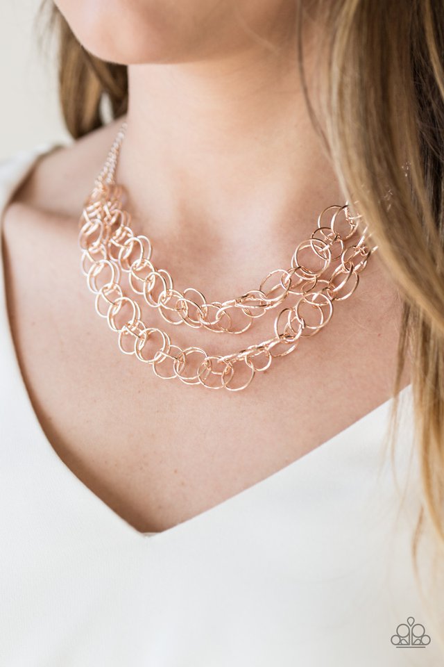 Paparazzi ♥ Circus Tent Tango - Rose Gold ♥ Necklace